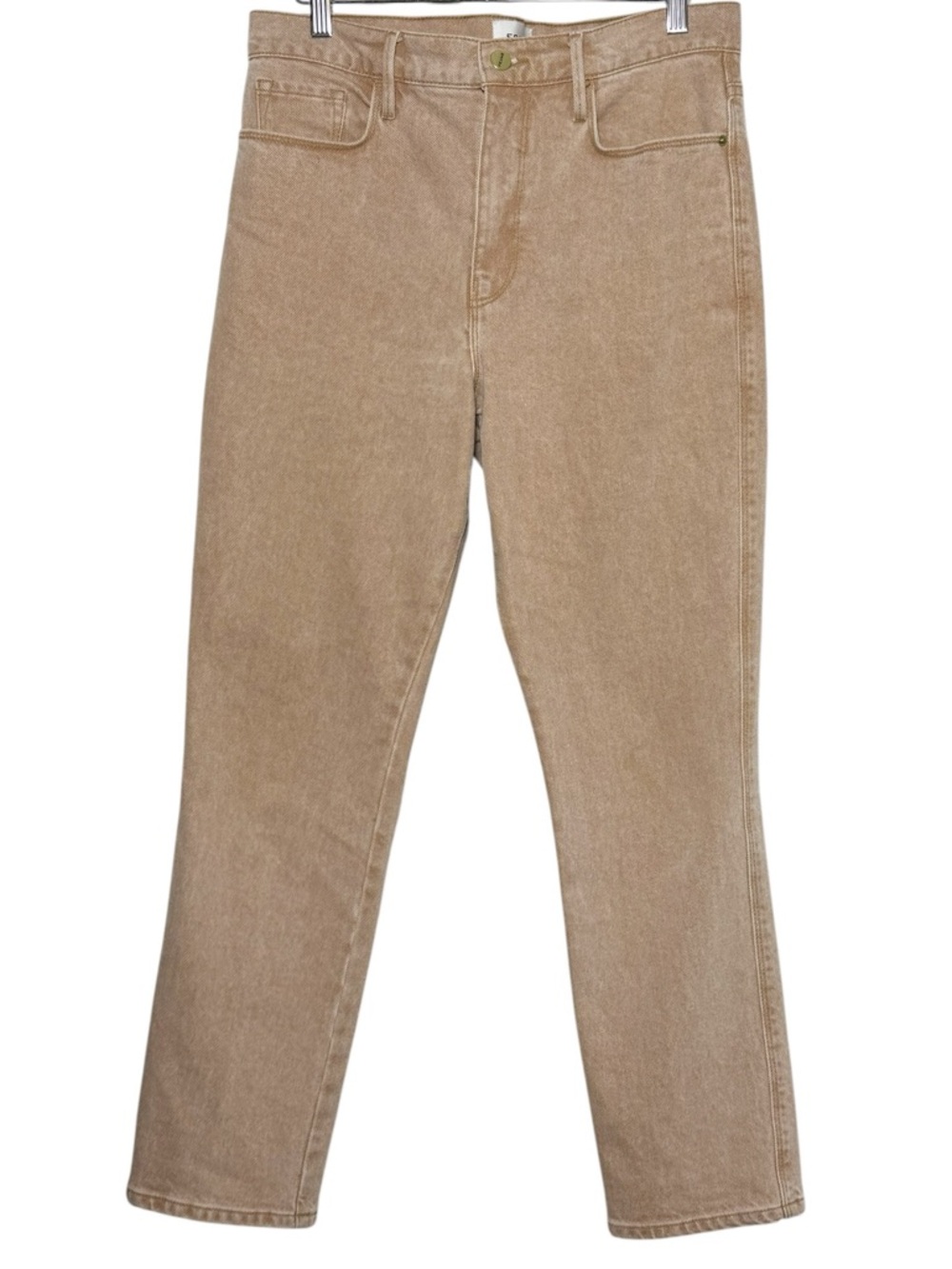 Frame Le Sylvie Slender Straight Jean in Sand Size 29 - Picture 3 of 7